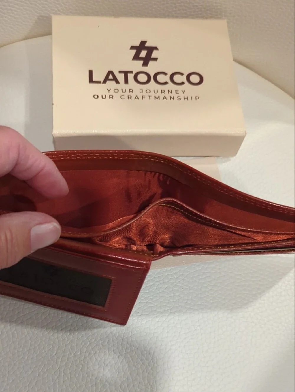 Men's Leather Wallet in Cognac